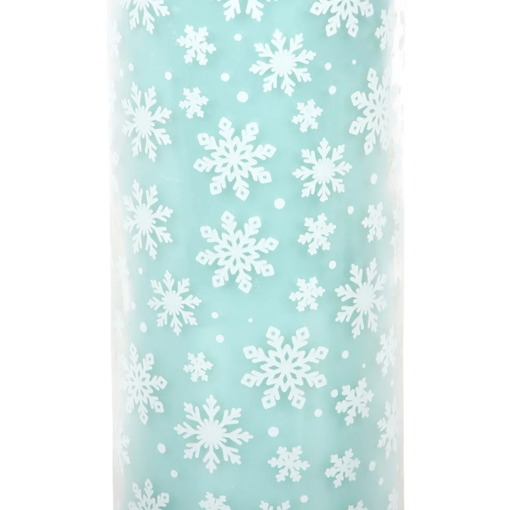 Snow Day Snowflake Print Cotton & Coconut Tube Candle - Image 3