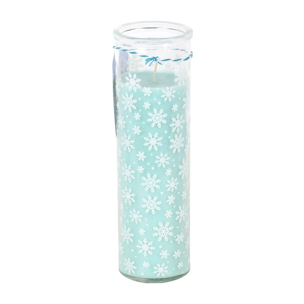 Snow Day Snowflake Print Cotton & Coconut Tube Candle - Image 4
