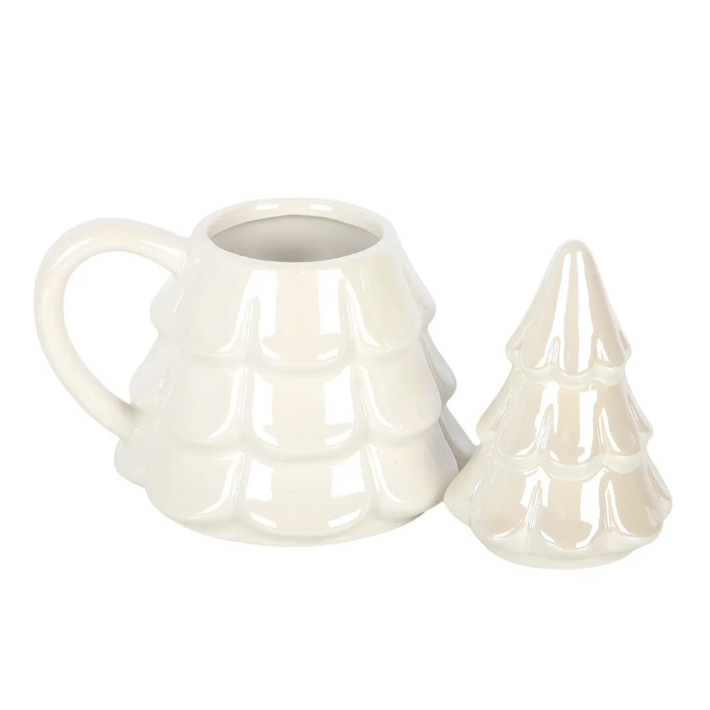 Iridescent Fir Tree Mug and Snowflake Spoon Set - Image 3