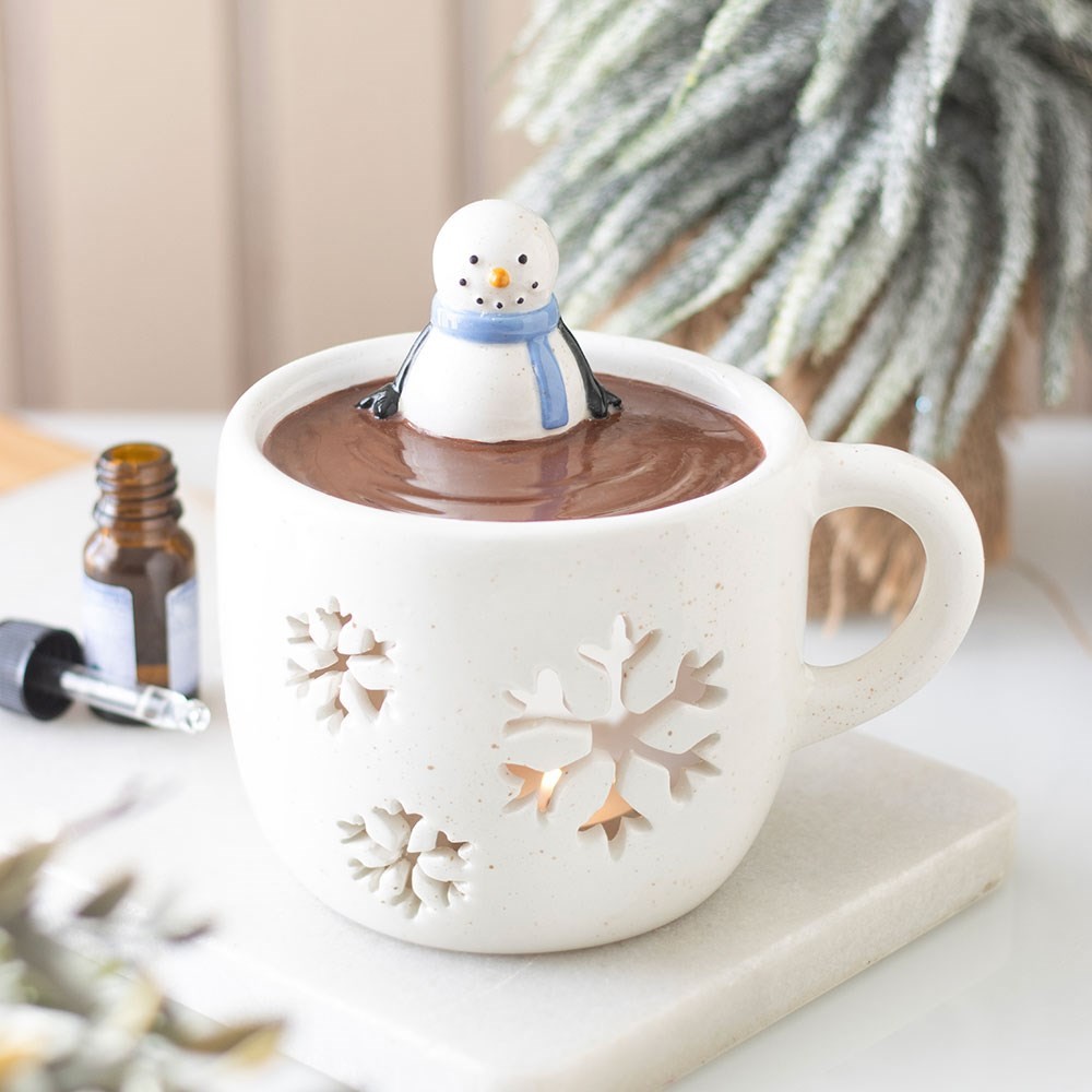 Snowman Hot Chocolate Oil Burner and Wax Warmer Snowman Hot Chocolate Oil Burner and Wax Warmer