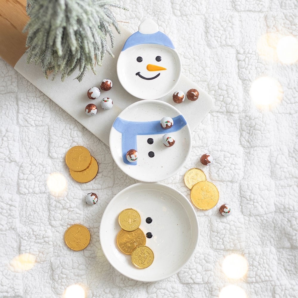 Set of 3 Winter Snowmen Stacking Bowls Set of 3 Winter Snowmen Stacking Bowls