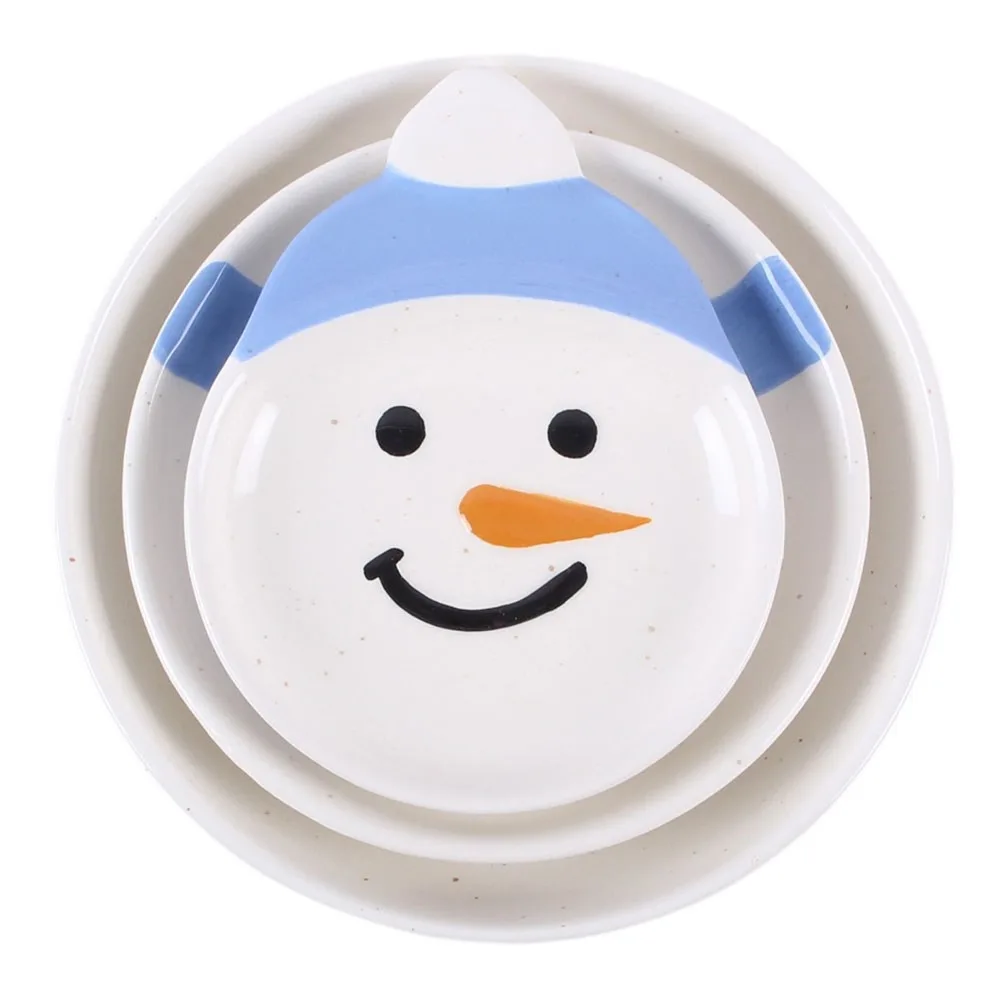 Set of 3 Winter Snowmen Stacking Bowls - Image 3