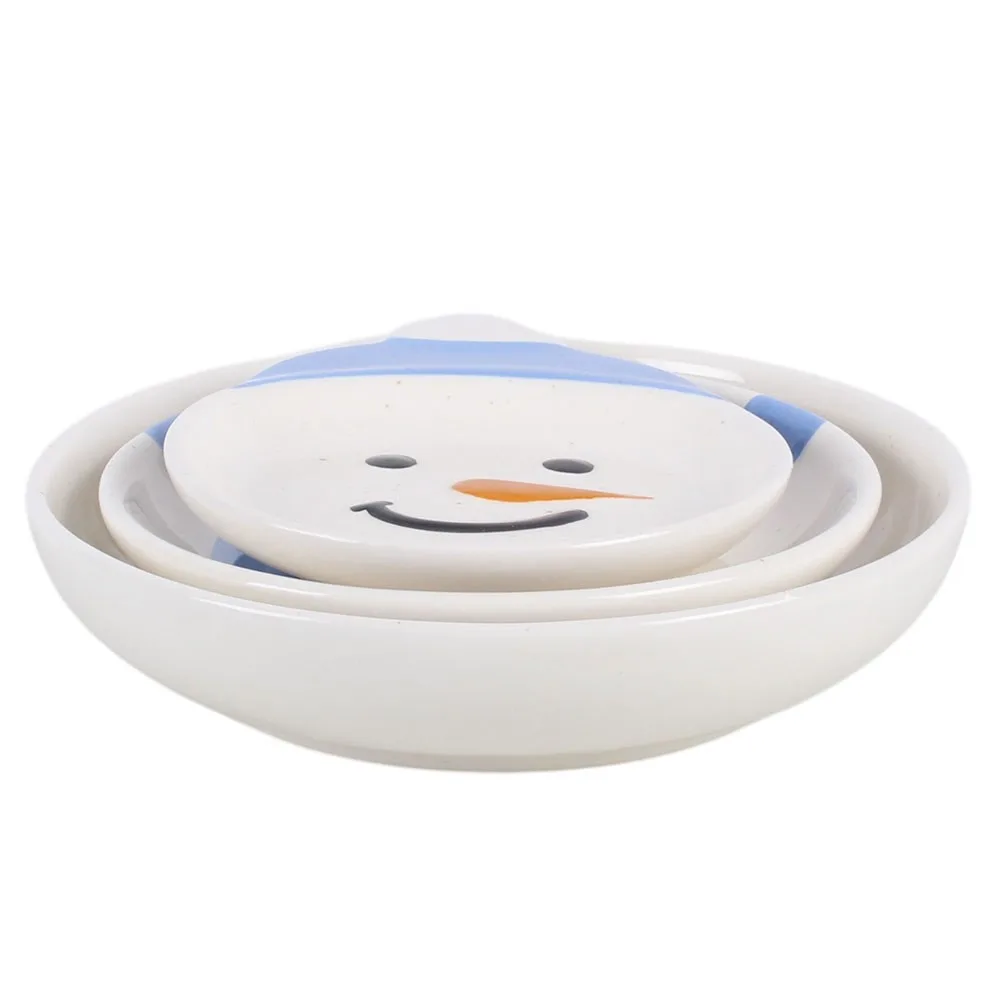 Set of 3 Winter Snowmen Stacking Bowls - Image 4
