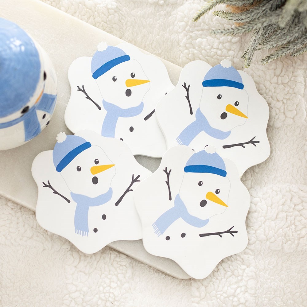 Melting Snowman Coaster Set Melting Snowman Coaster Set
