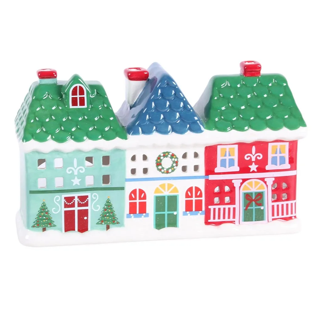 Christmas Street Tealight and Incense Cone Holder - Image 2