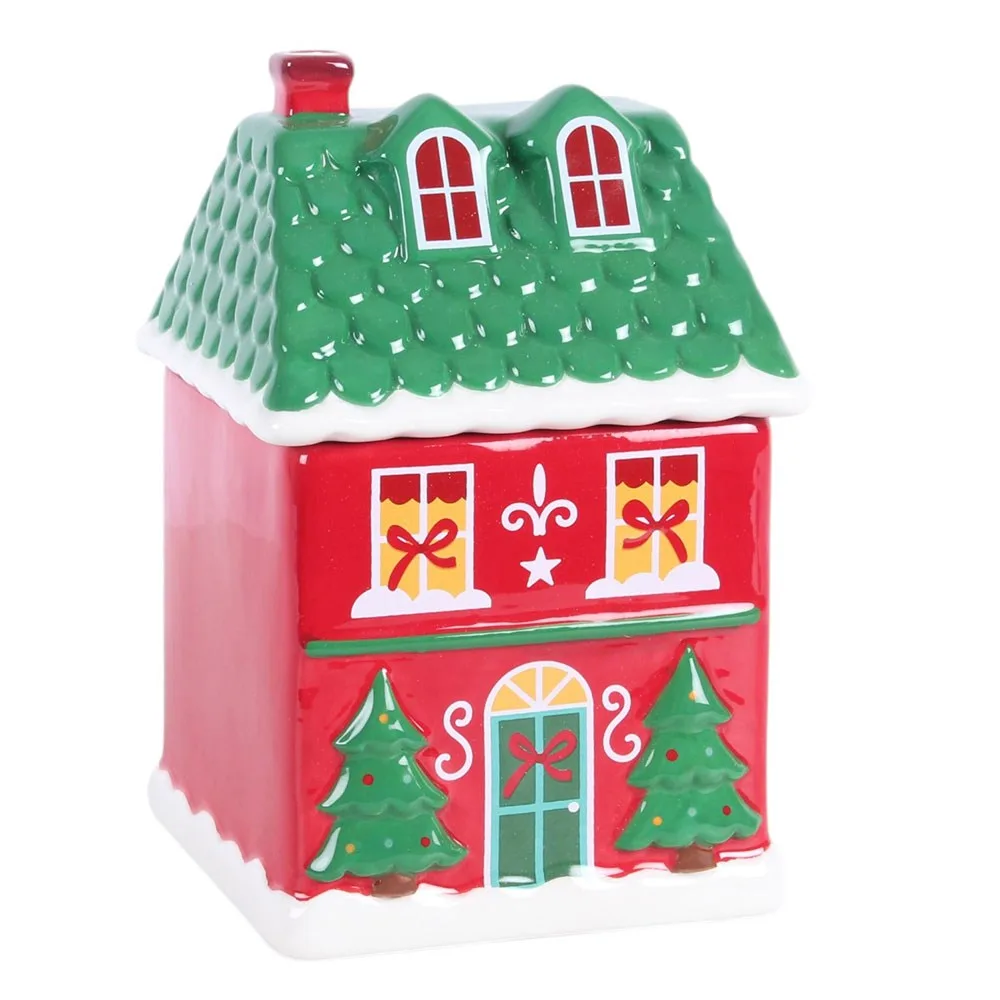 Red Christmas House Oil Burner, photo 2 of 7