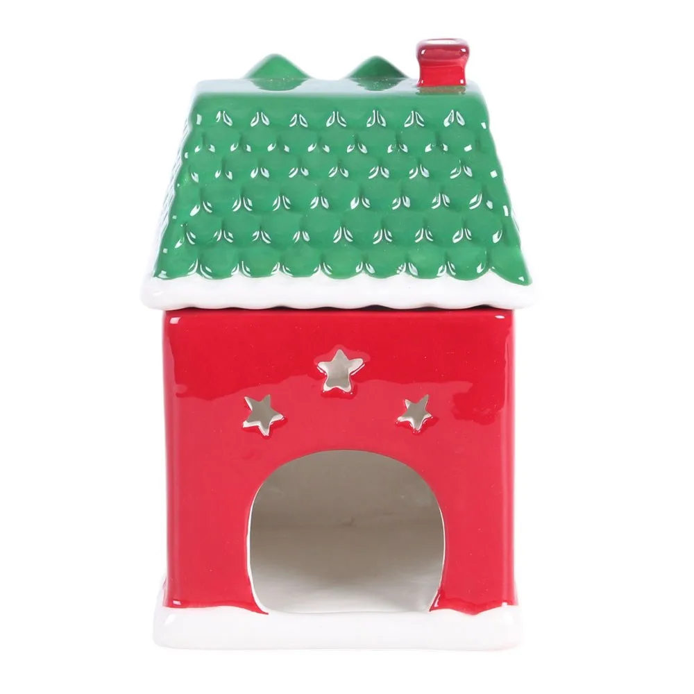 Red Christmas House Oil Burner, photo 5 of 7