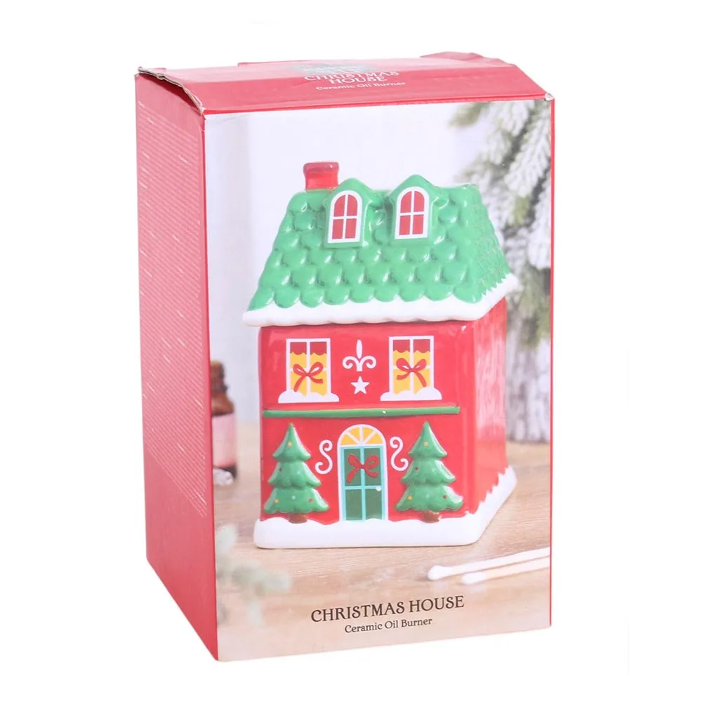 Red Christmas House Oil Burner, photo 6 of 7