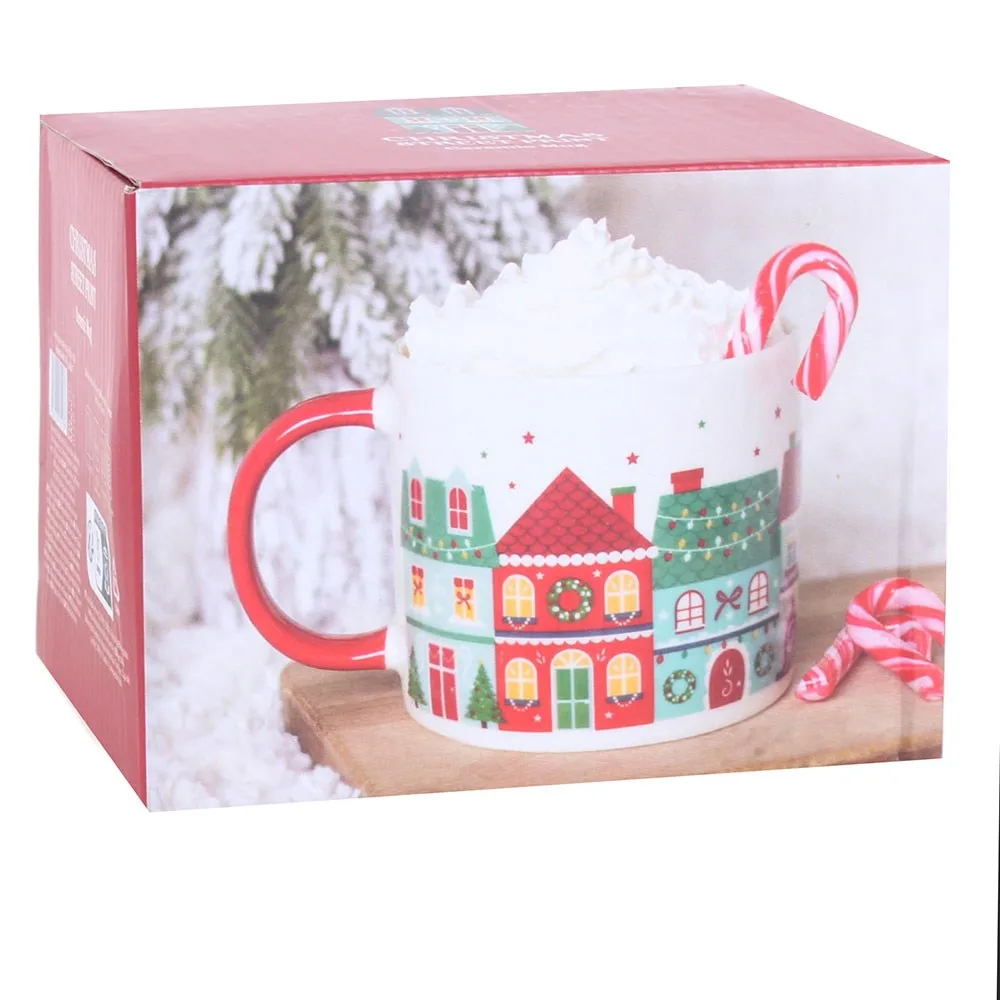 Christmas Street Print Mug - Image 5
