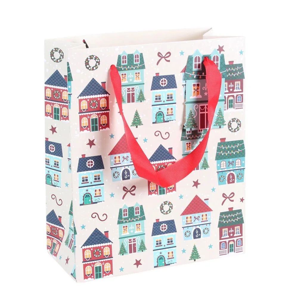 Christmas Street Print Gift Bag - Image 2