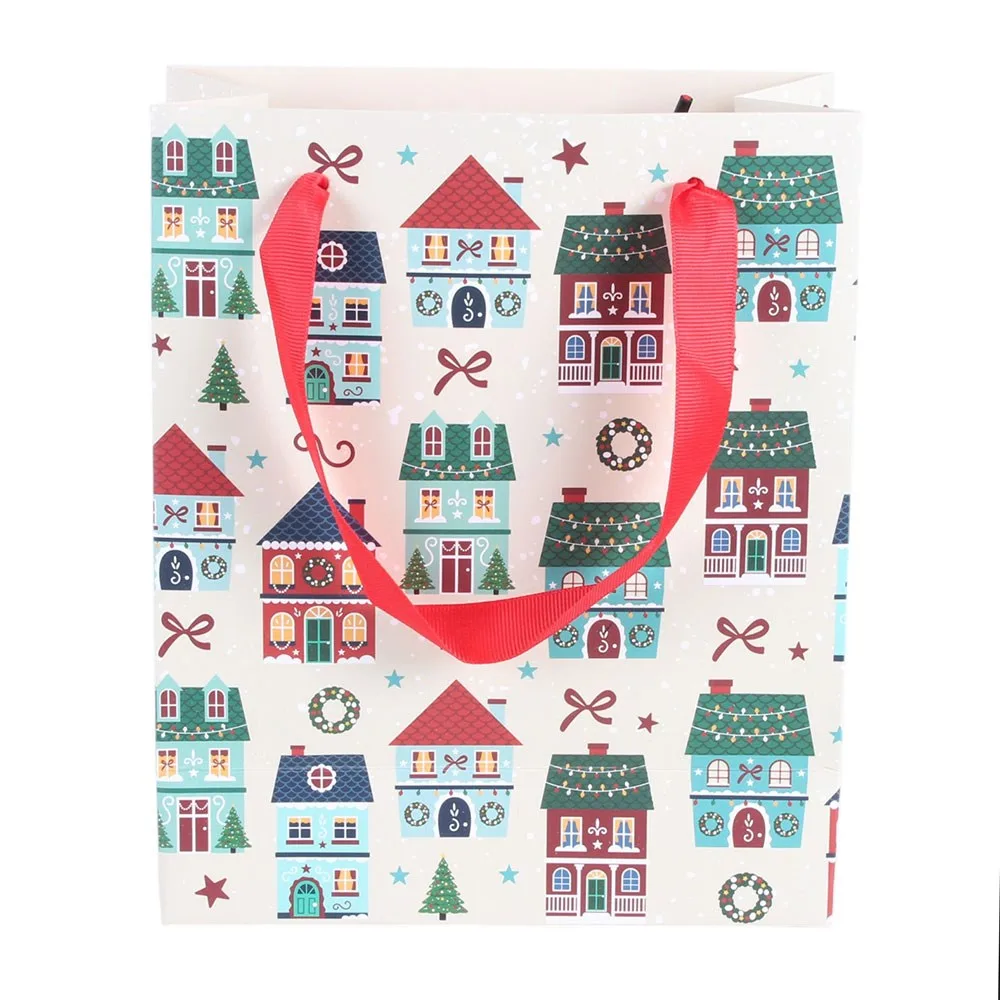 Christmas Street Print Gift Bag - Image 4
