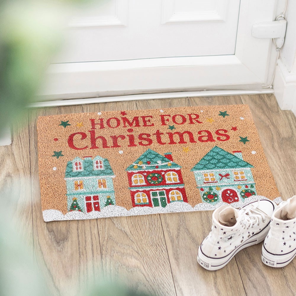 Natural Christmas Street Doormat Natural Christmas Street Doormat