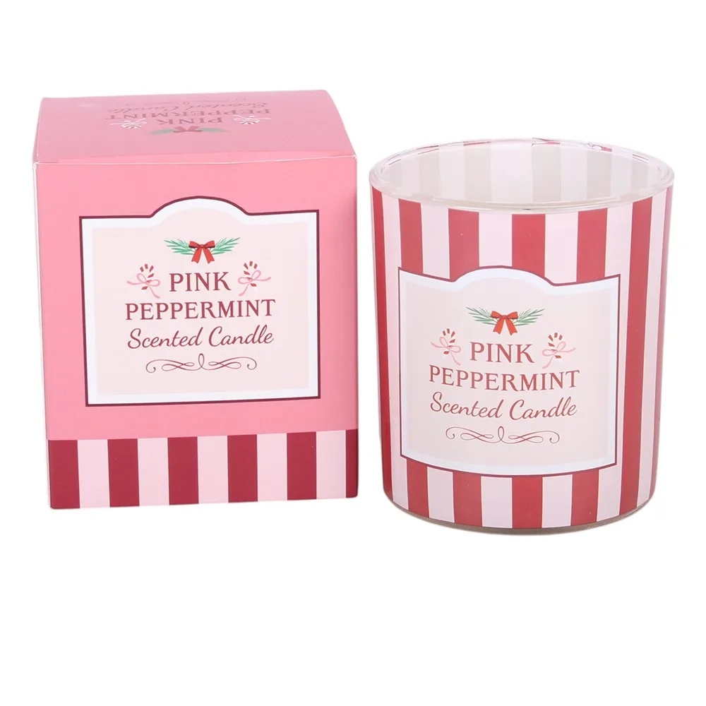Pink Peppermint Scented Candle - Image 2