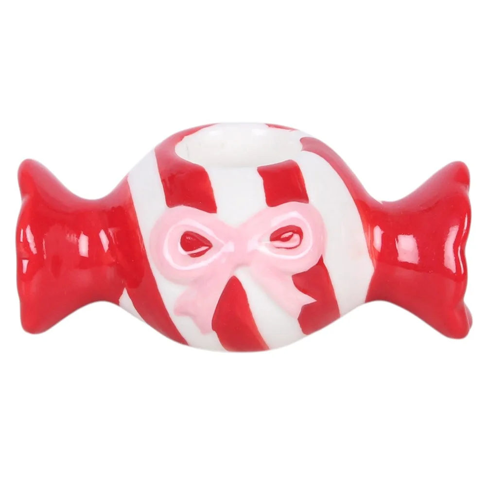 Christmas Candy Taper Candle Holder - Image 2