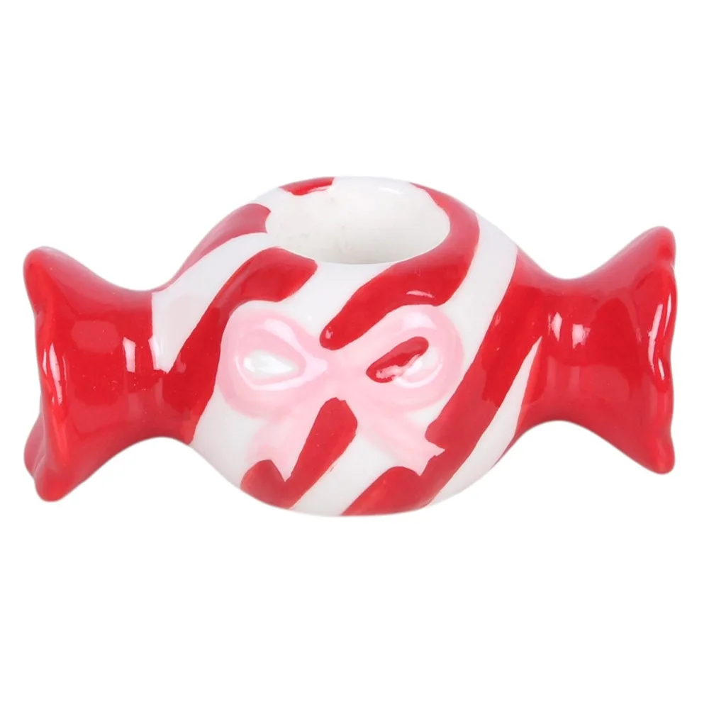 Christmas Candy Taper Candle Holder - Image 4