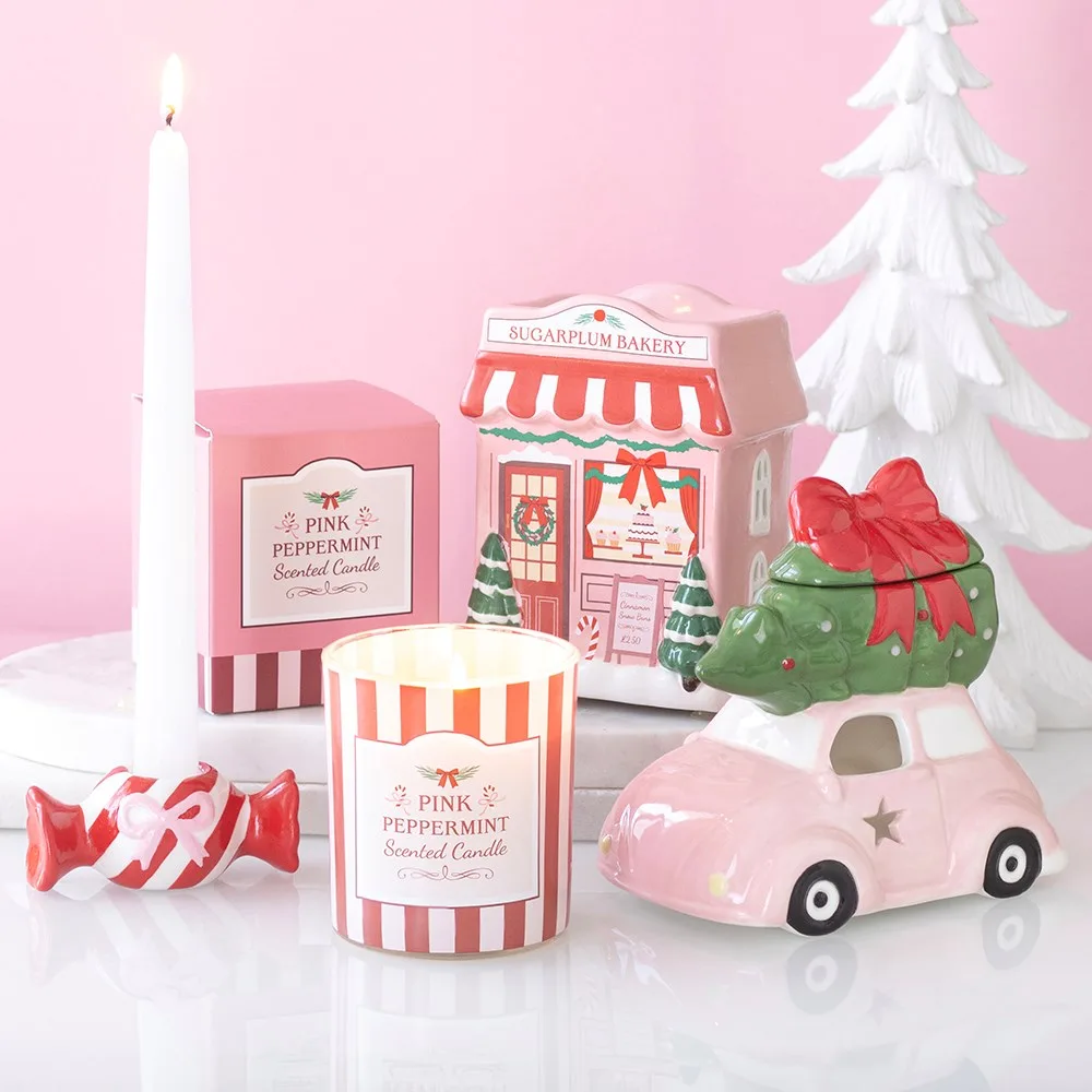 Christmas Candy Taper Candle Holder - Image 5