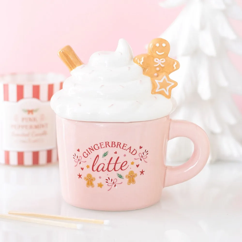 Pink Gingerbread Latte Oil Burner and Wax Warmer Pink Gingerbread Latte Oil Burner and Wax Warmer