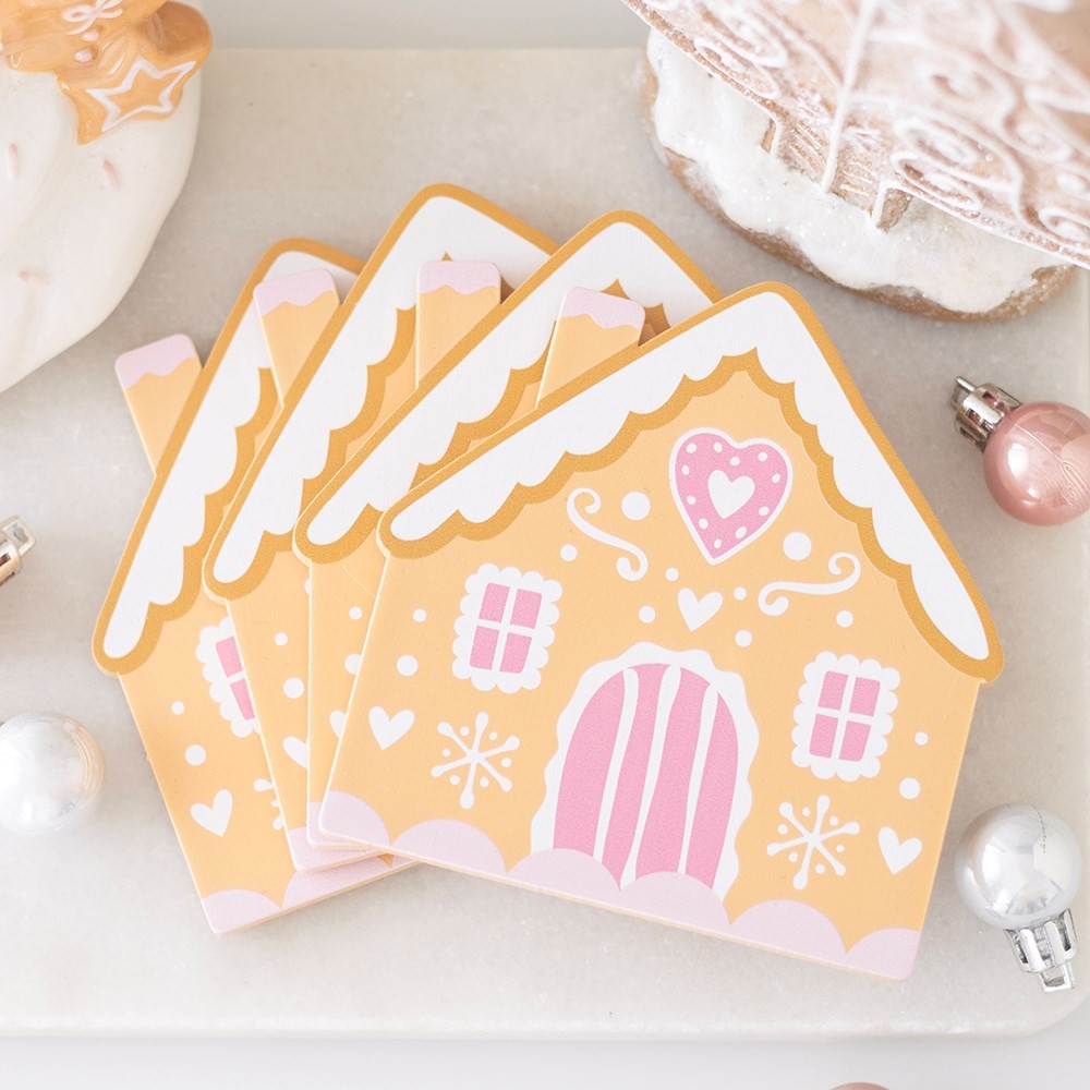 Gingerbread House Coaster Set Gingerbread House Coaster Set
