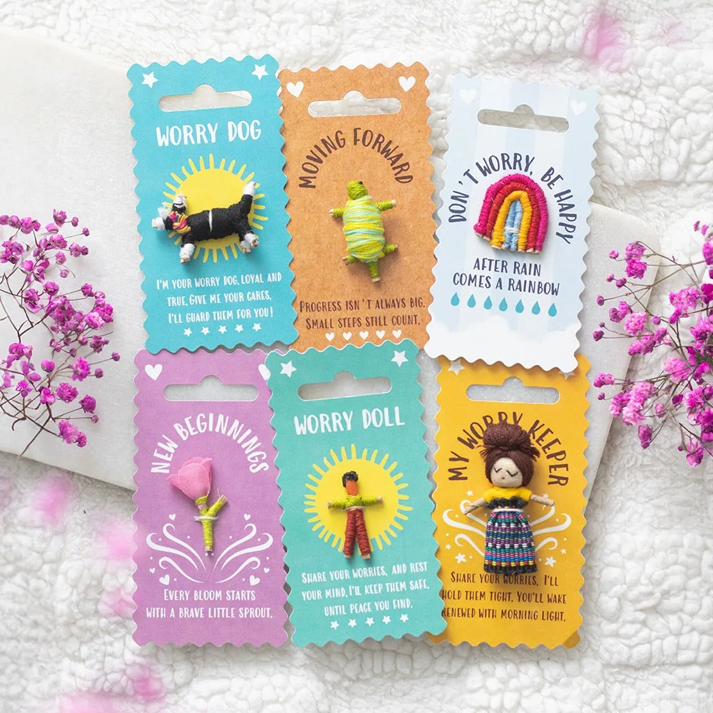 Set of 6 Pocket Positivity Worry Dolls Set of 6 Pocket Positivity Worry Dolls