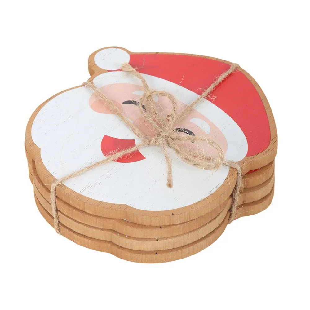 Jolly Santa Christmas Coaster Set - Image 3