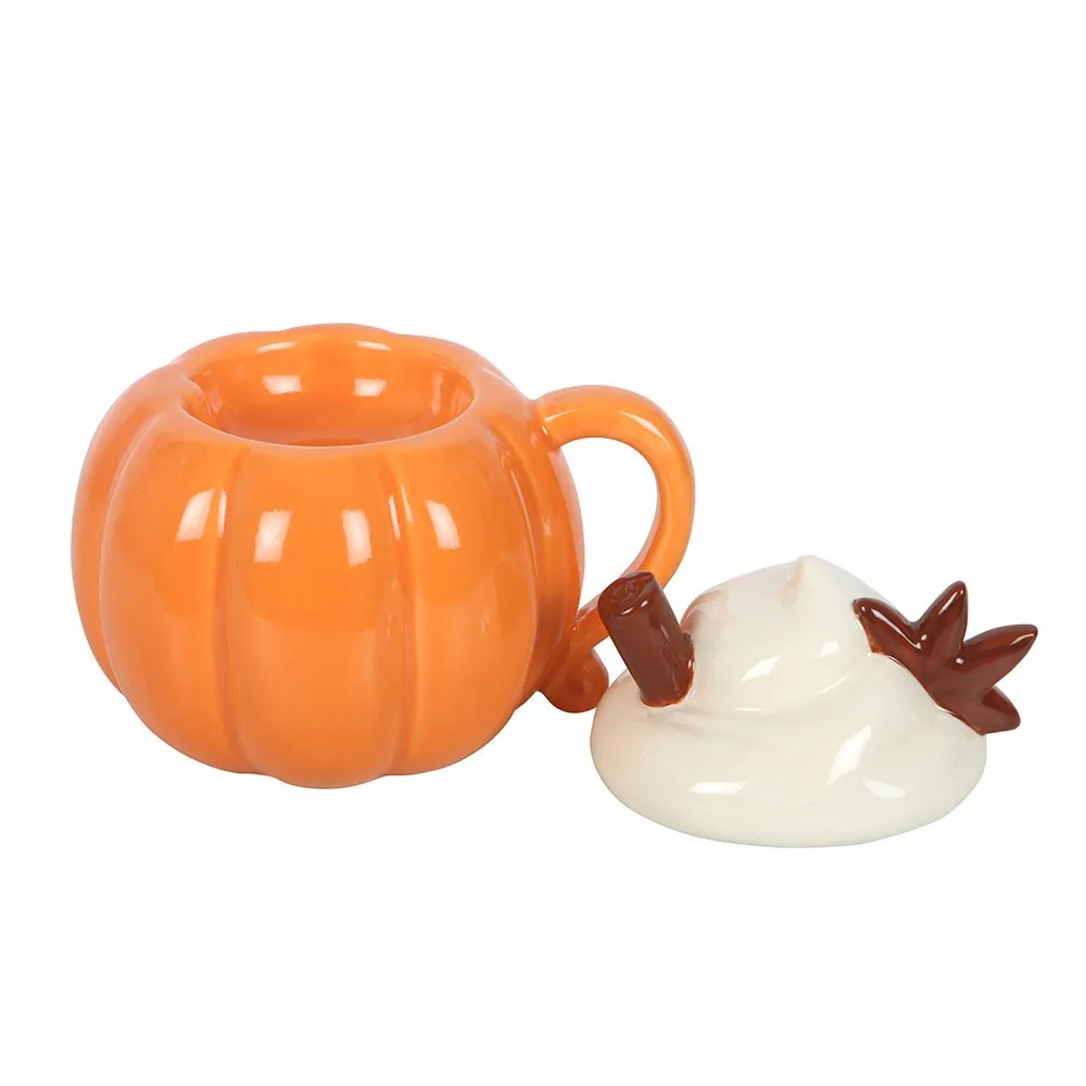 Pumpkin Cream Lidded Oil Burner and Wax Warmer, photo 4 of 5