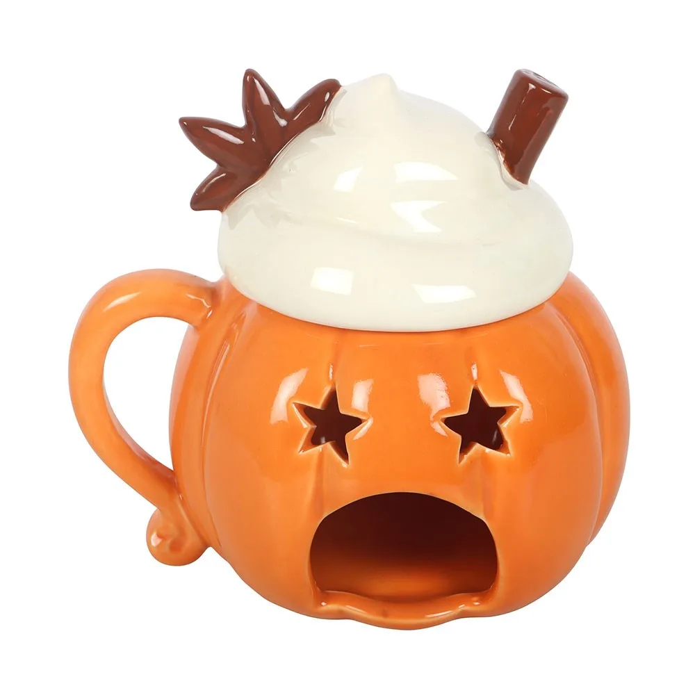 Pumpkin Cream Lidded Oil Burner and Wax Warmer, photo 5 of 5