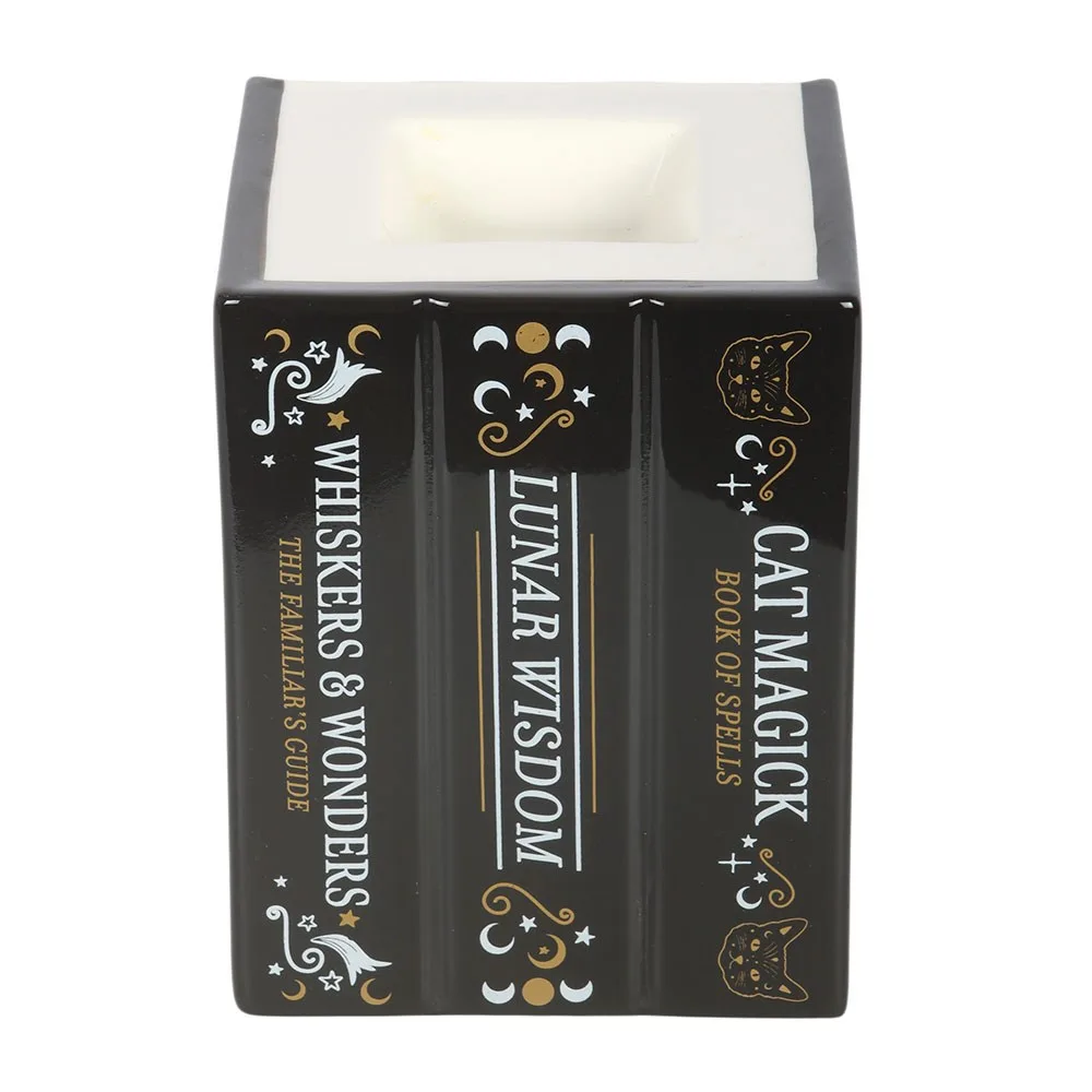 Black Cat Book of Spells Oil Burner and Wax Warmer - Image 3