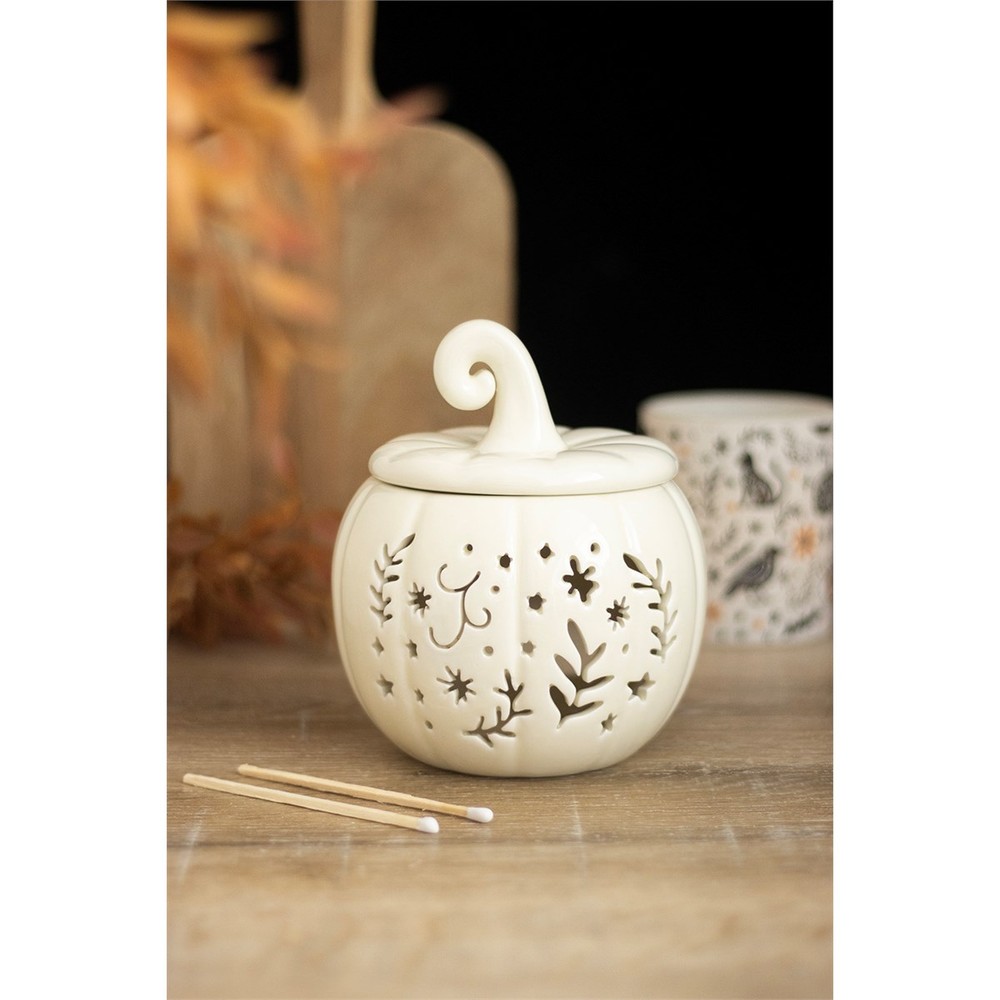 Cream Folk Pumpkin Oil Burner and Wax Warmer