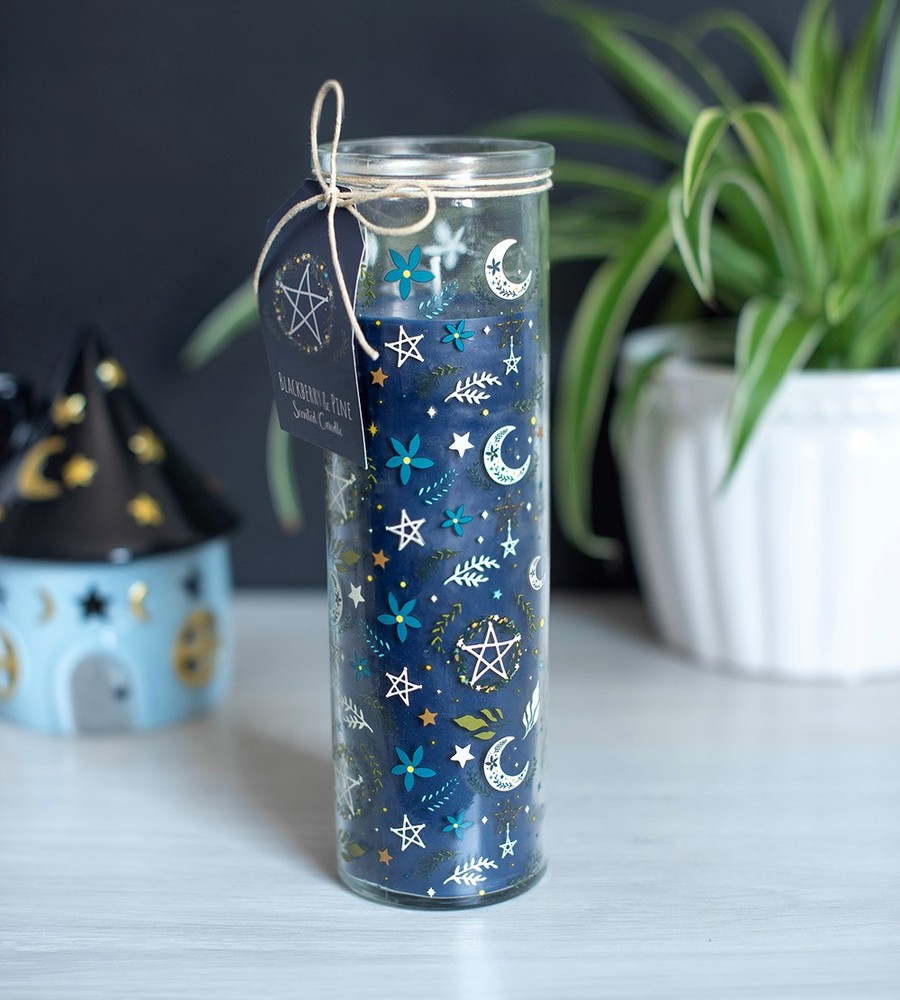 Solstice Spell Print Blackberry & Pine Tube Candle Solstice Spell Print Blackberry & Pine Tube Candle
