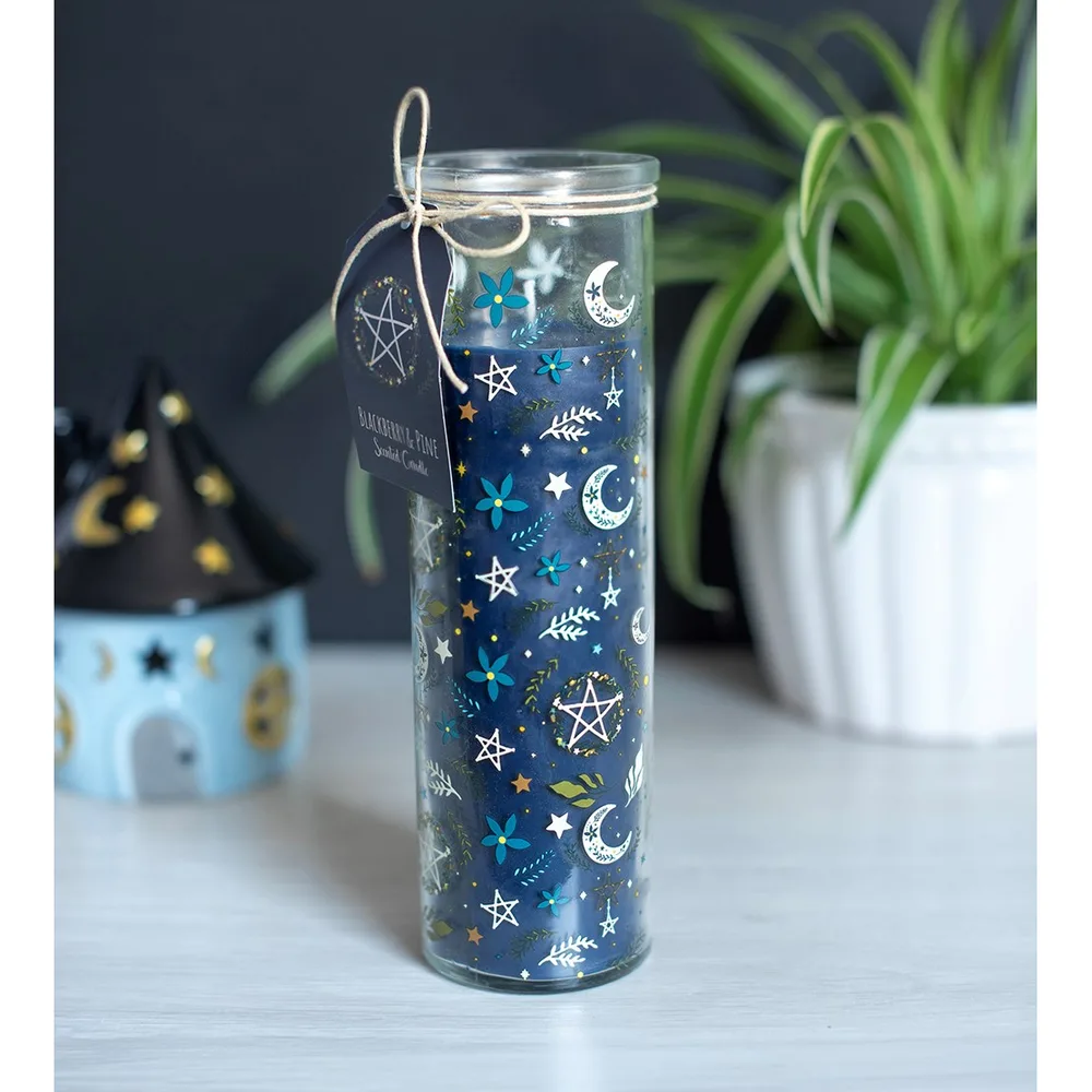 Solstice Spell Print Blackberry & Pine Tube Candle Solstice Spell Print Blackberry & Pine Tube Candle