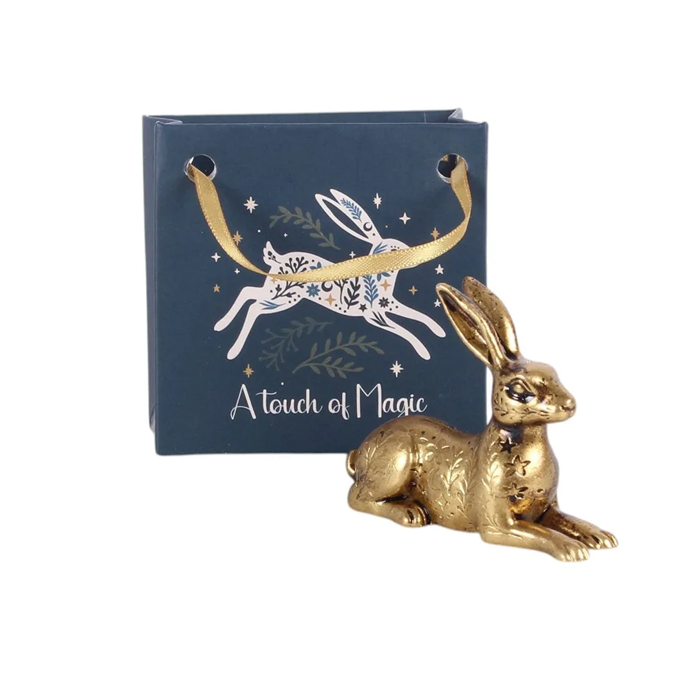 Set of 24 Gold Hare Ornaments in a Bag - Image 2