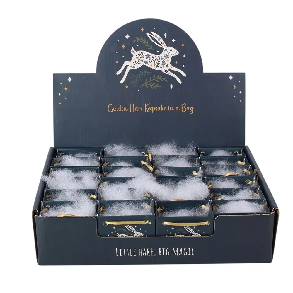 Set of 24 Gold Hare Ornaments in a Bag - Image 3