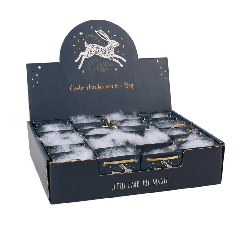 Set of 24 Gold Hare Ornaments in a Bag - Image 4