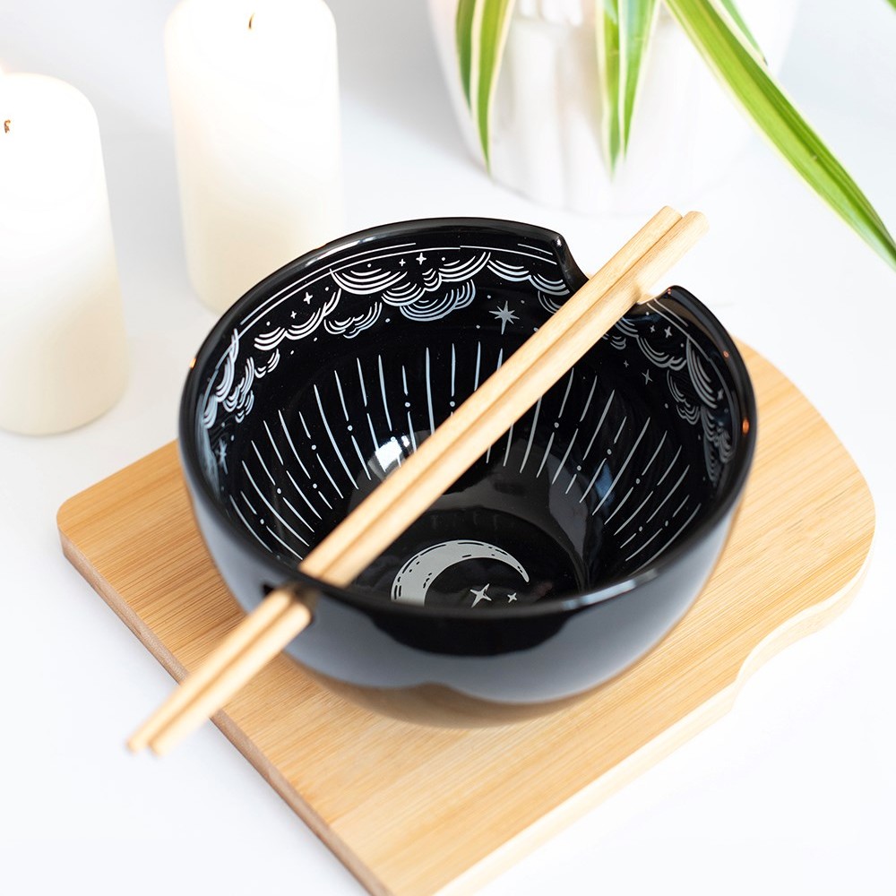 Spellbound Sky Noodle Bowl and Chopsticks Set