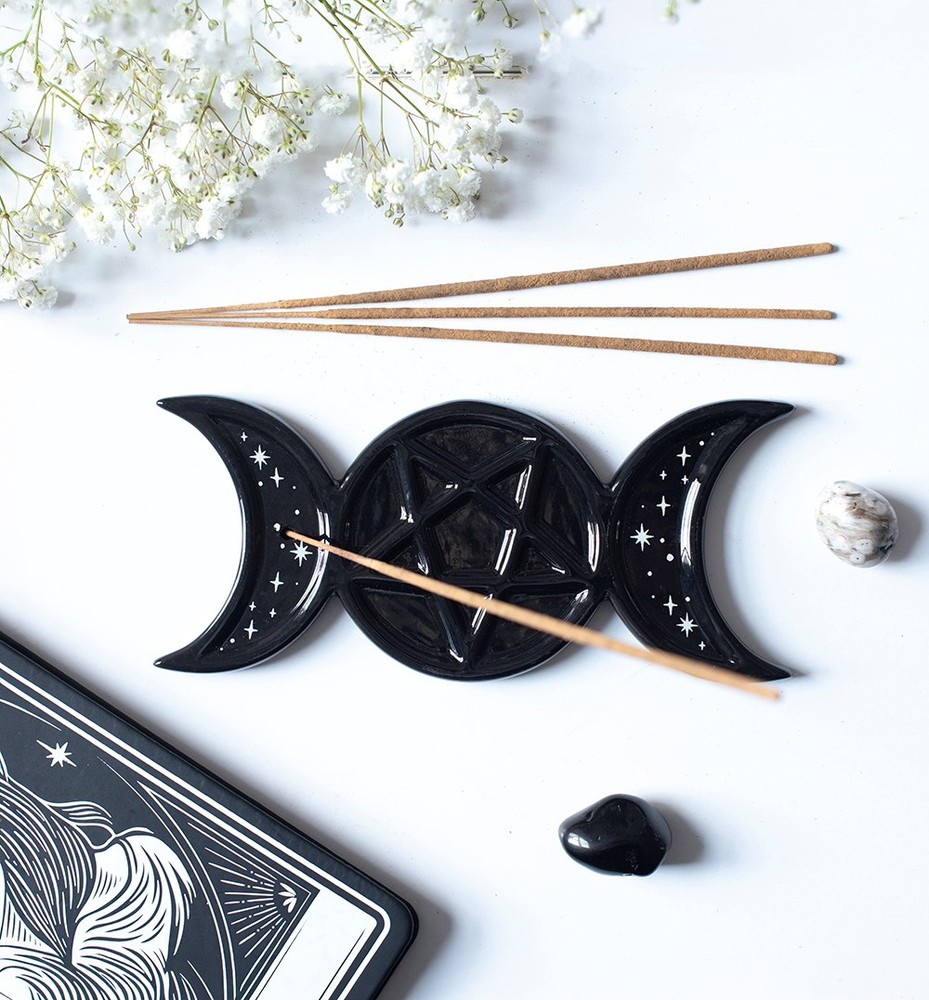 Spellbound Secrets Triple Moon Incense Stick Holder