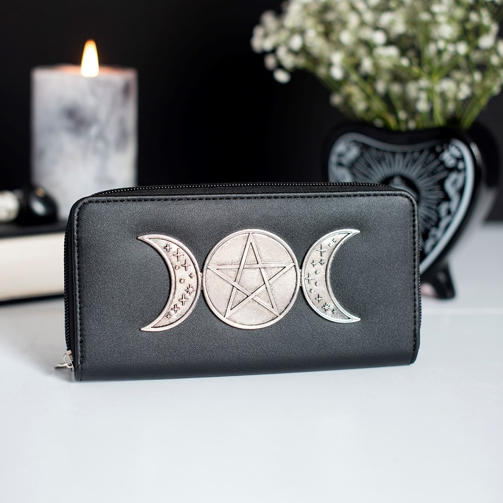 Triple Moon Zippered Wallet Triple Moon Zippered Wallet