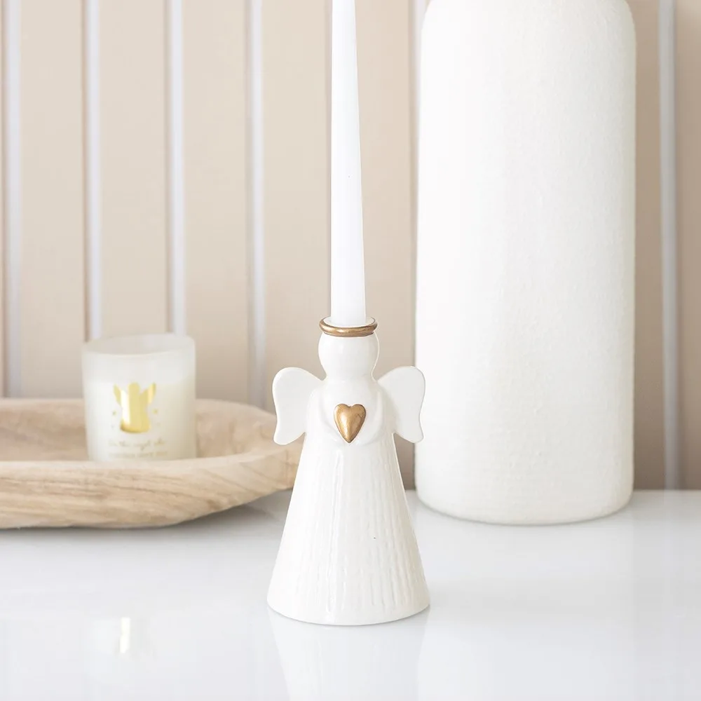 Heart Angel Taper Candle Holder Heart Angel Taper Candle Holder