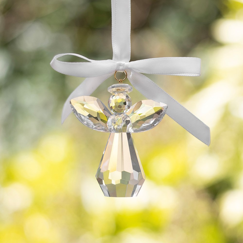Always Beside You Faceted Glass Angel Hanging Decoration Always Beside You Faceted Glass Angel Hanging Decoration