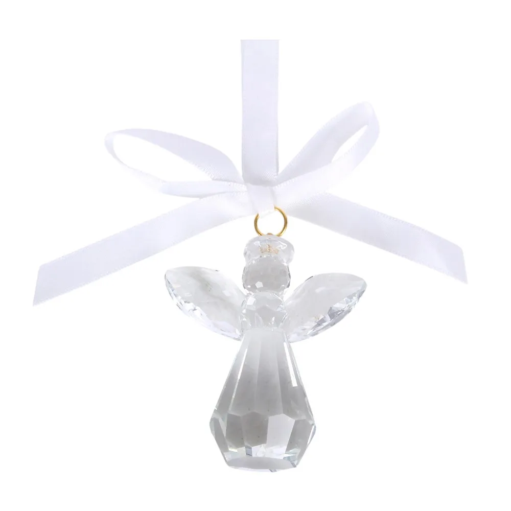 Always Beside You Faceted Glass Angel Hanging Decoration - Image 3