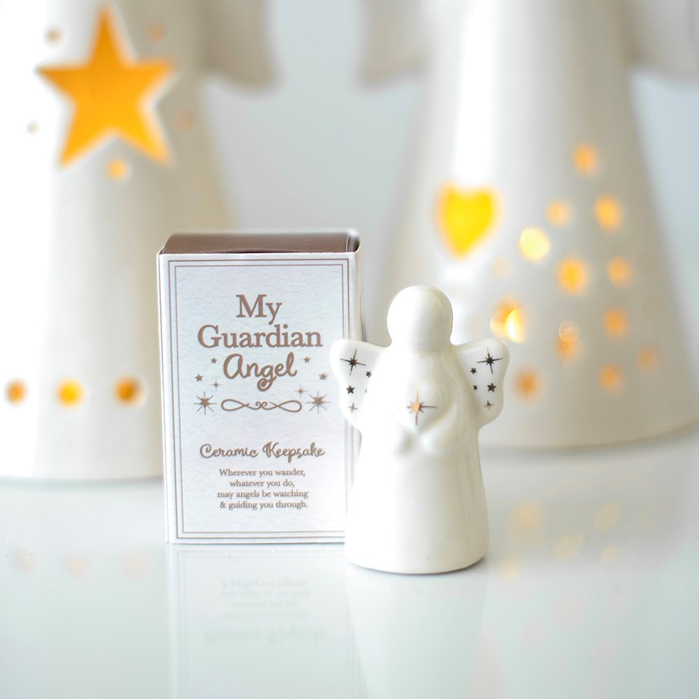 Set of 24 Guardian Angel Ceramic Keepsakes in Display Set of 24 Guardian Angel Ceramic Keepsakes in Display