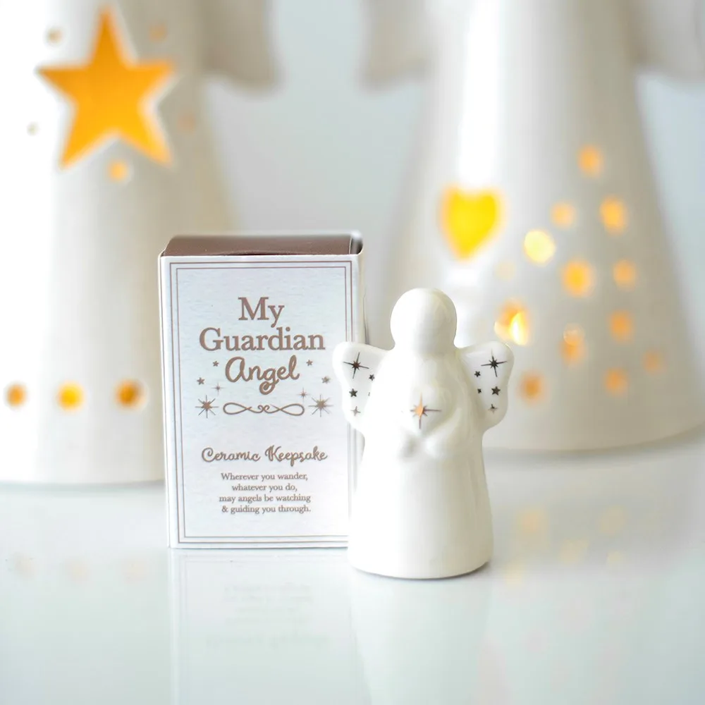 Set of 24 Guardian Angel Ceramic Keepsakes in Display Set of 24 Guardian Angel Ceramic Keepsakes in Display