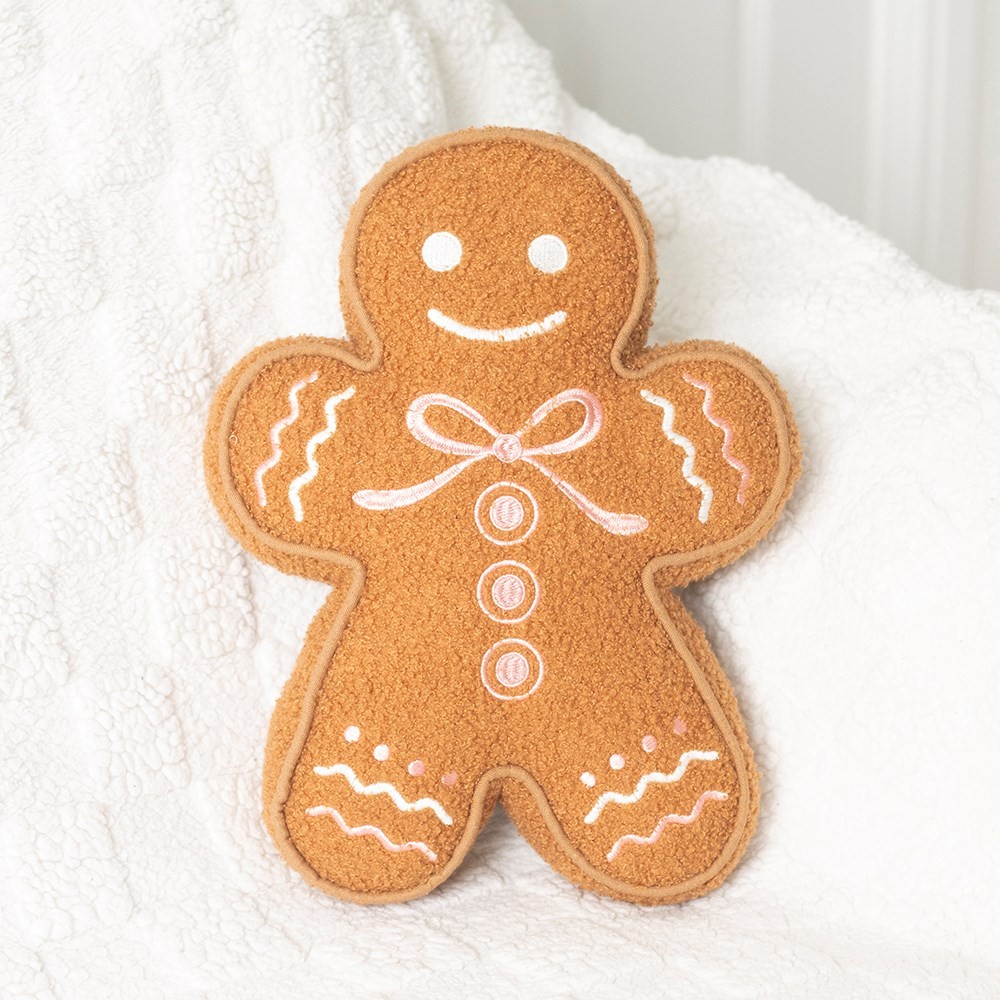 Sugarplum Bakery Gingerbread Man Boucle Cushion Sugarplum Bakery Gingerbread Man Boucle Cushion