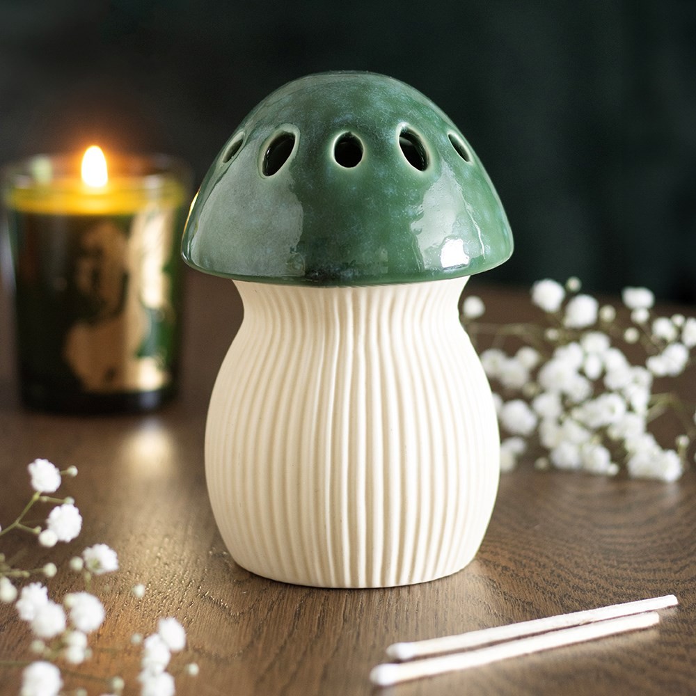 Green Mushroom Oil Burner Green Mushroom Oil Burner
