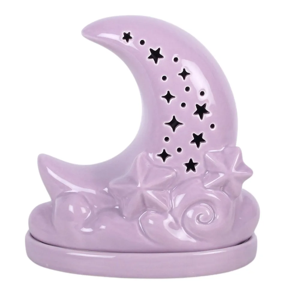 Purple Pastel Skies Moon Incense Cone Holder - Image 2