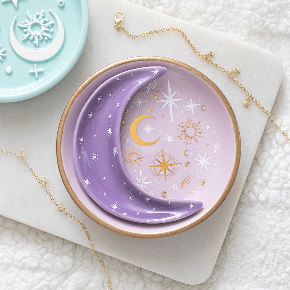 Purple Moon Stacking Trinket Dishes Purple Moon Stacking Trinket Dishes