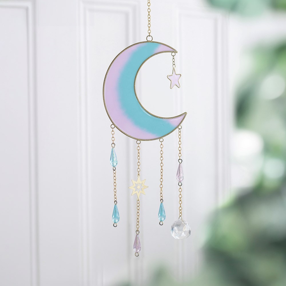 Iridescent Crescent Moon Suncatcher Iridescent Crescent Moon Suncatcher