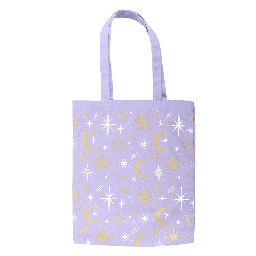 Purple Celestial Print Tote Bag - Image 2