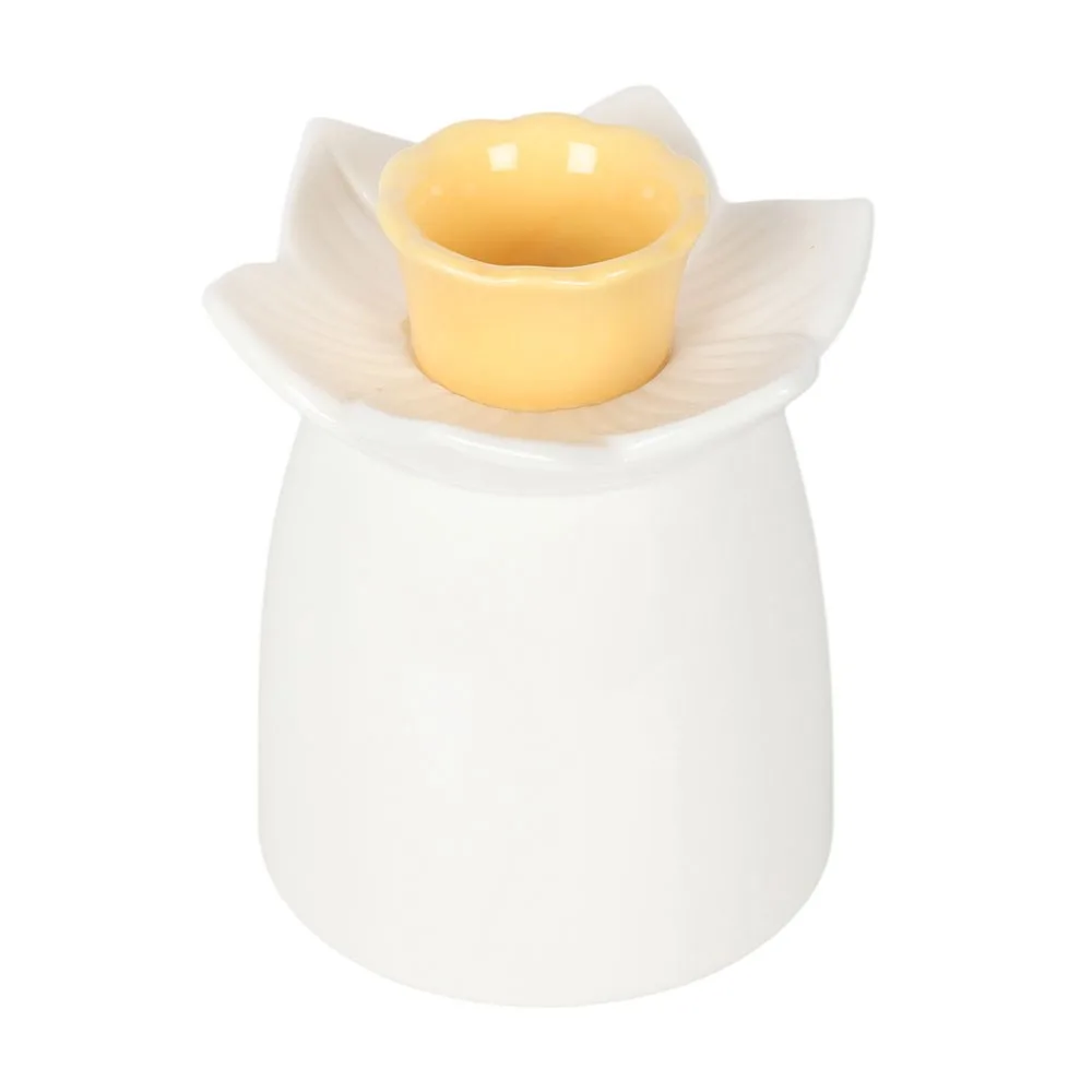 White Daffodil Oil Burner and Wax Warmer - Image 2