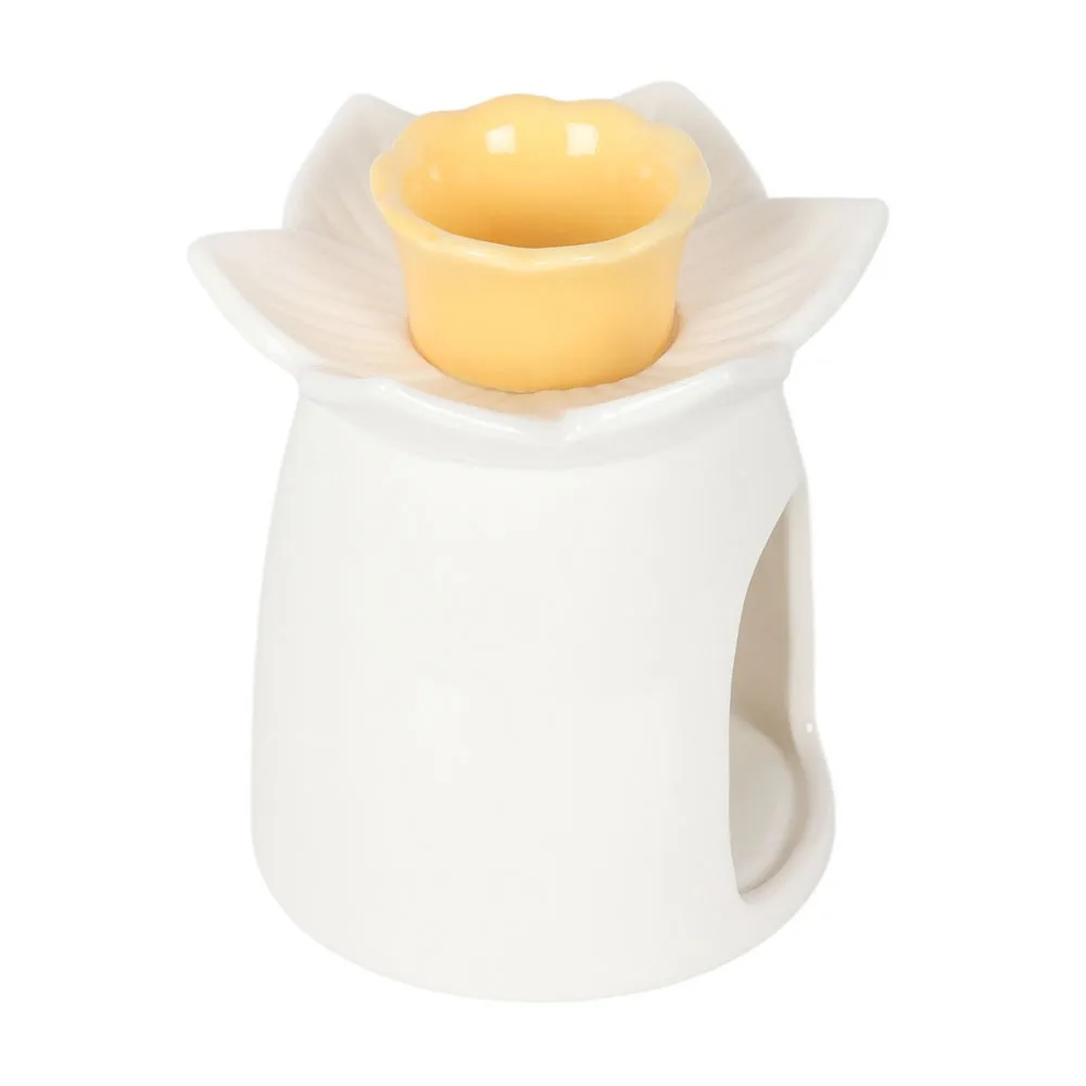 White Daffodil Oil Burner and Wax Warmer - Image 3
