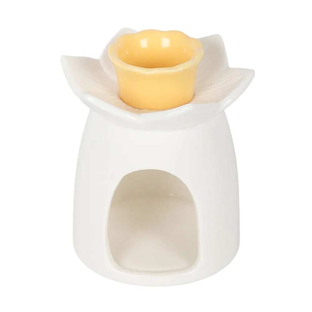 White Daffodil Oil Burner and Wax Warmer - Image 4